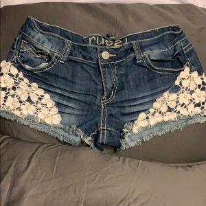 Rue 21 Embellished Jean Shorts